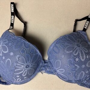 Aeropostale Floral Lace Bra in Soft Blue